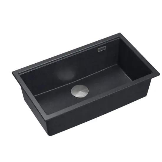 LOGAN 110 zlewozmywak granitowy black diamond 76x44x23,5 cm podwieszany